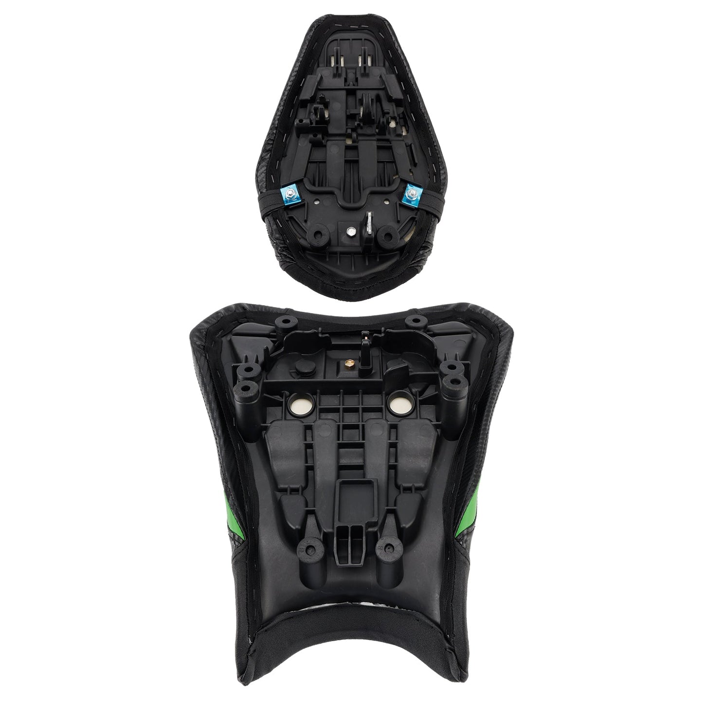 Kit sella conducente e passeggero ZX-6R per Kawasaki 2019-2025, cuscino posteriore verde