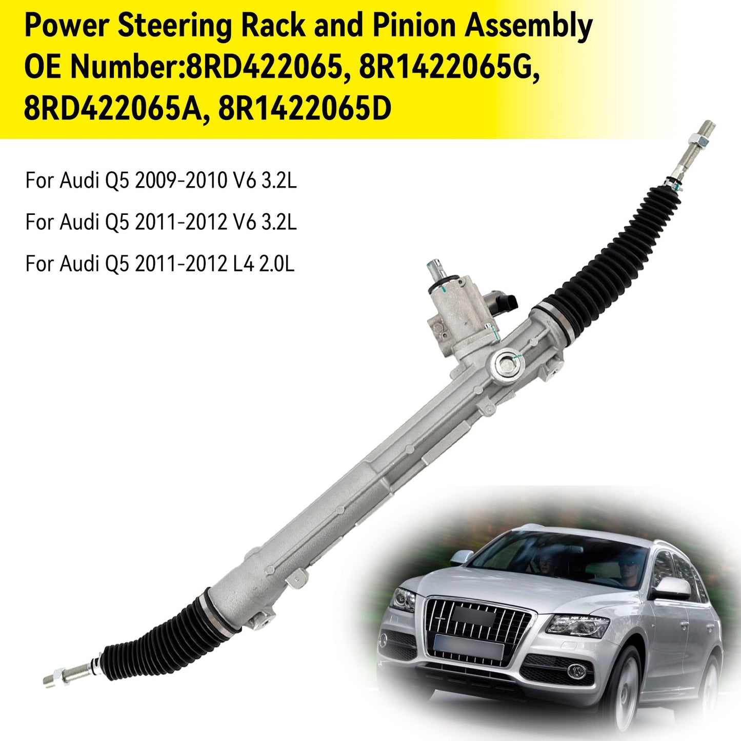 Gruppo pignone e cremagliera servosterzo Audi Q5 L4 2.0L 2011-2012 8RD422065 KS01000782