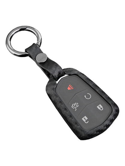 Custodia in pelle e silicone per chiave auto con fibbia per Cadillac