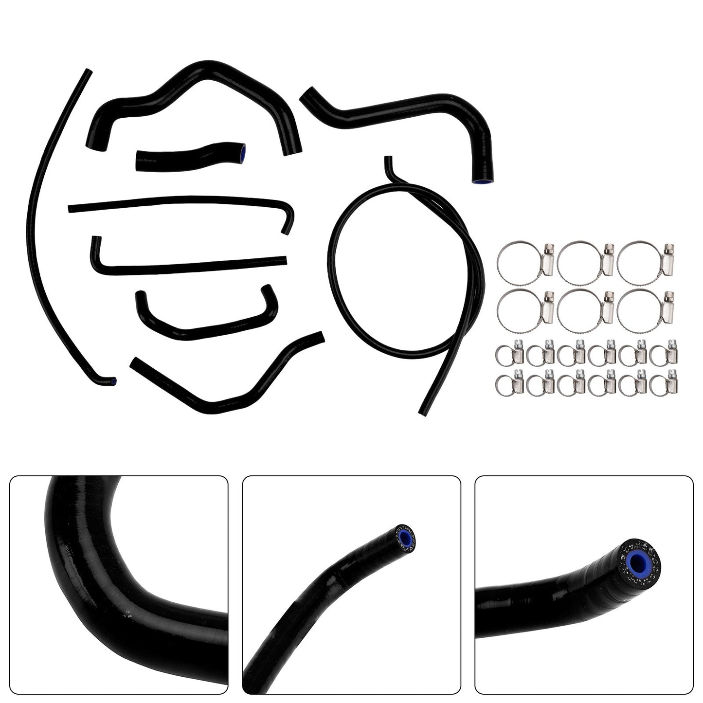 Kit di tubi flessibili in silicone per il liquido di raffreddamento del radiatore per Suzuki GSX-S750/Z 2017-2025