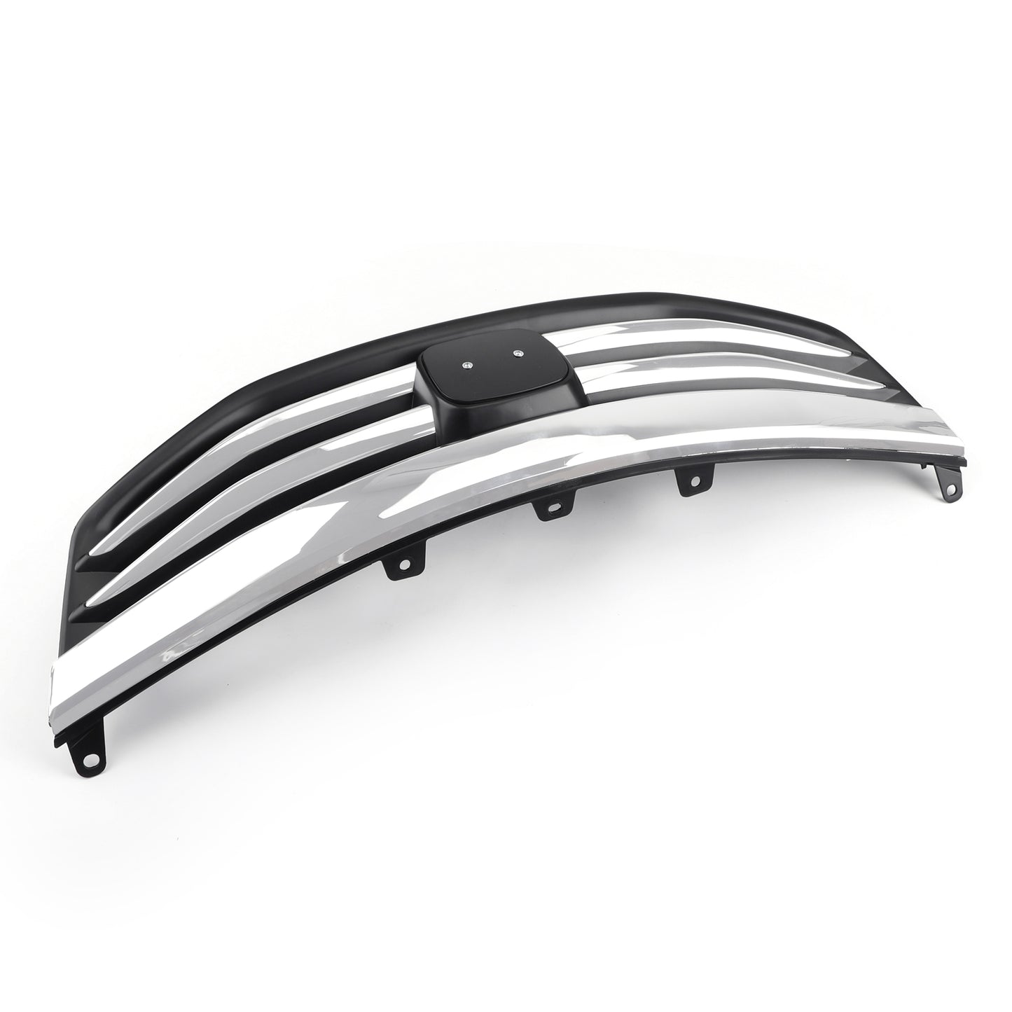 Black Chrome Front Upper Bumper Hood Grille Grill Per Honda Accord 2011-2012 4DR