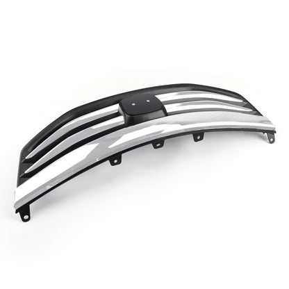 Black Chrome Front Upper Bumper Hood Grille Grill Per Honda Accord 2011-2012 4DR