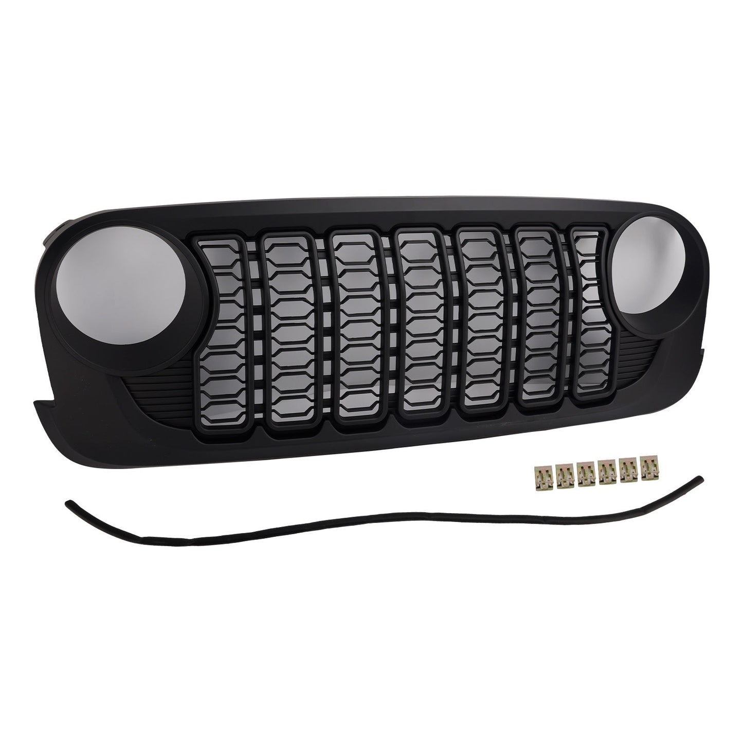 Griglia paraurti anteriore nera per Jeep Wrangler JK JKU Unlimited 2007-2018