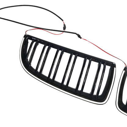 Griglia anteriore a doppio rene nera per BMW E90 berlina e station wagon 320i (2004-2007)