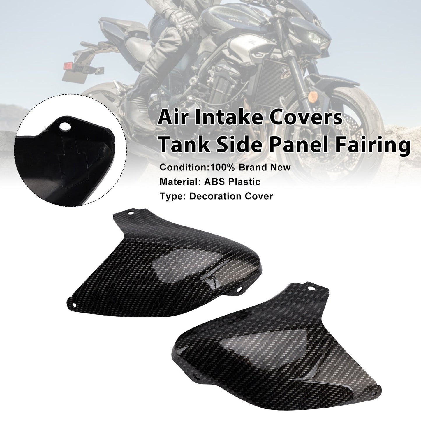 Coperture per presa d'aria, pannello laterale del serbatoio, carenatura per Kawasaki Z900 2025-2026