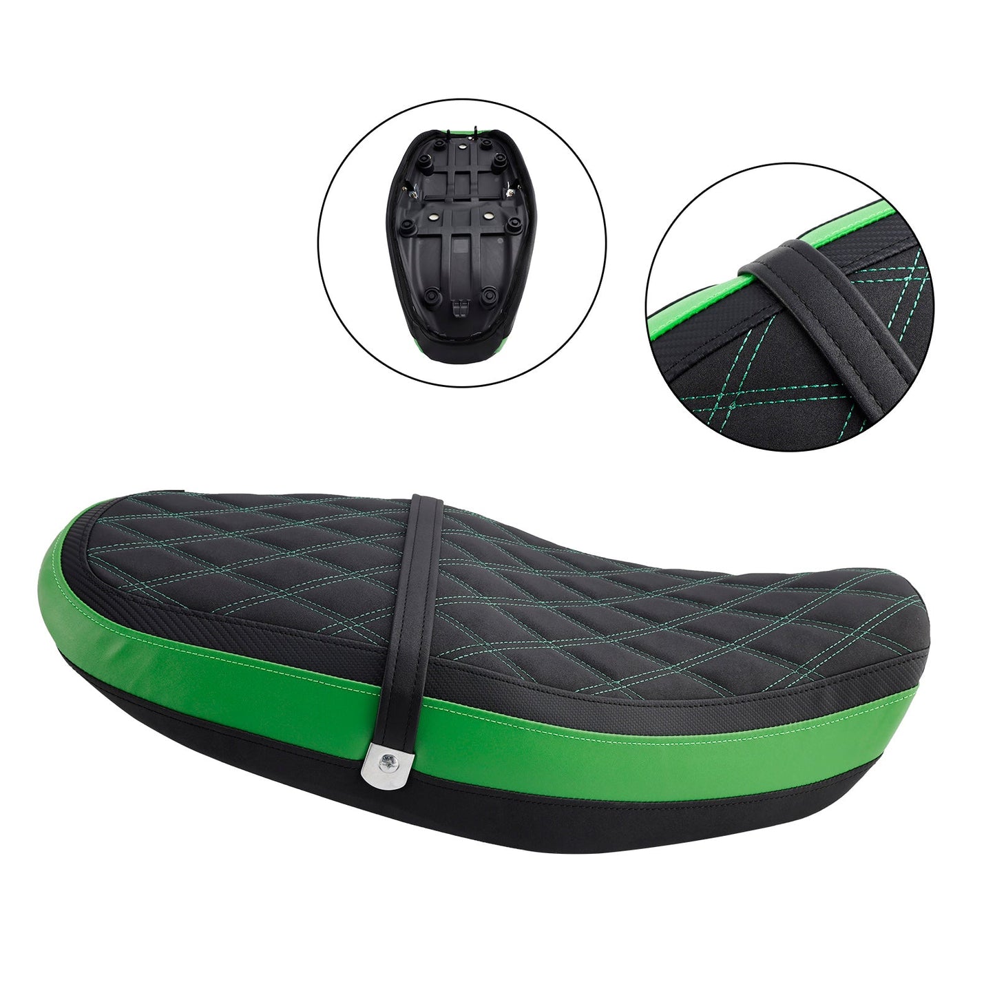 Cuscino anteriore posteriore per sedile passeggero Kawasaki Z900Rs 2018-2024, colore: verde