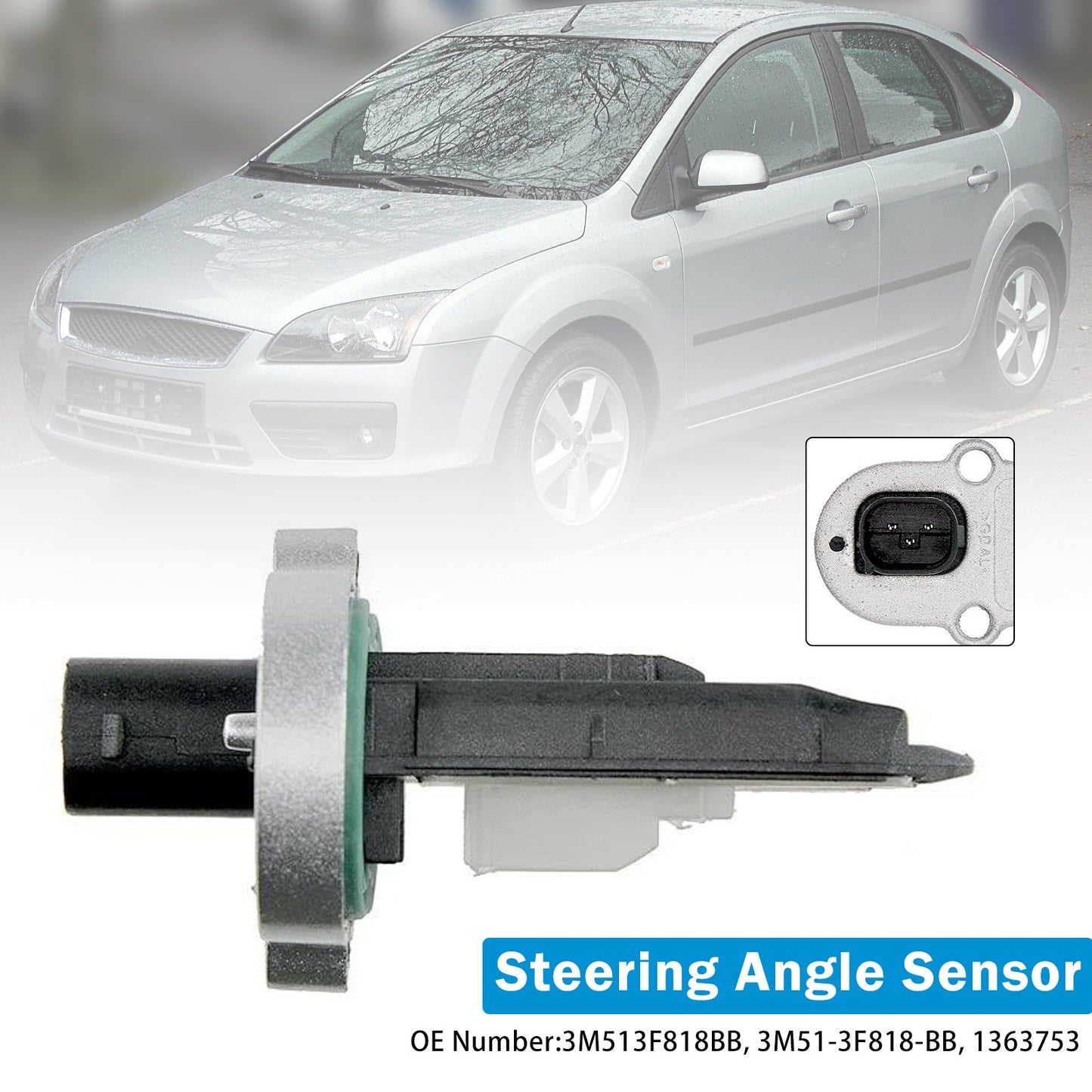 Sensore angolo di sterzata 3M513F818BB per Ford C-Max (DM2) Focus Mk2 2004-2012