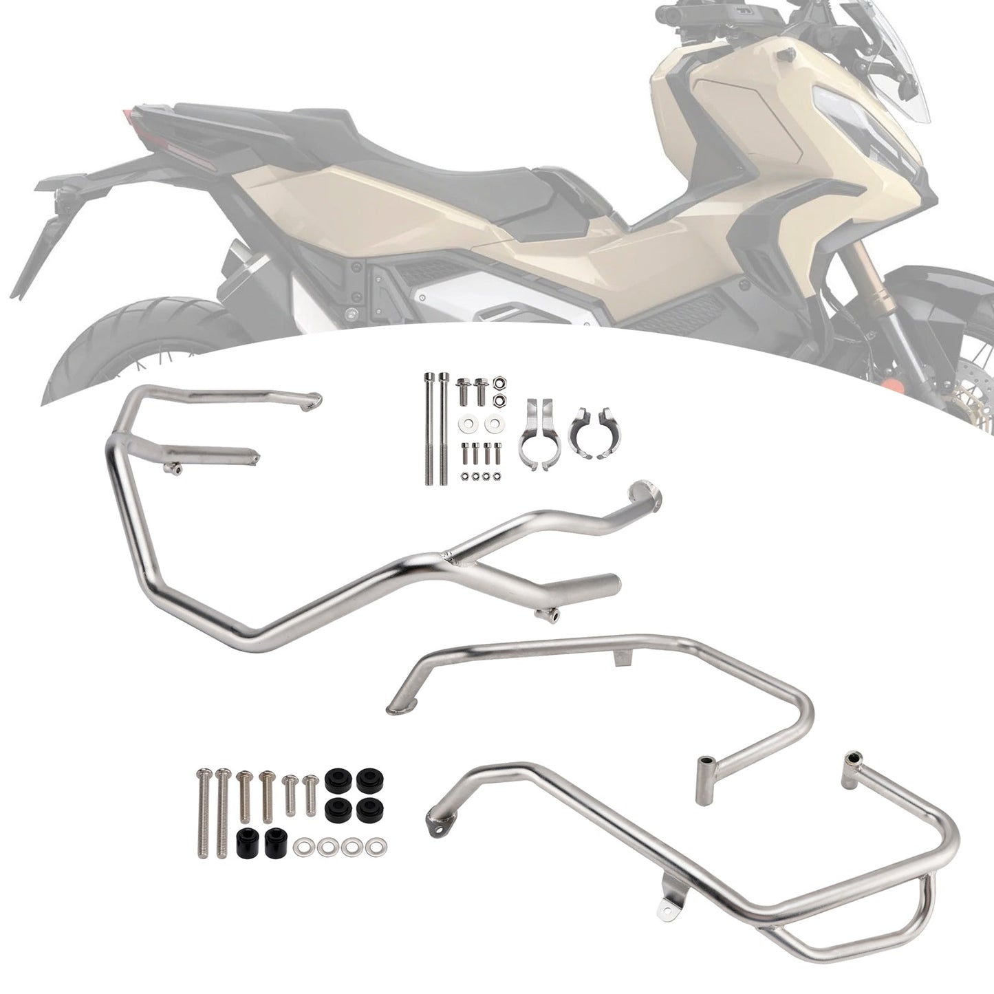 Kit di protezione motore superiore e inferiore per Honda X-Adv 750 del 2025, barra di protezione argento