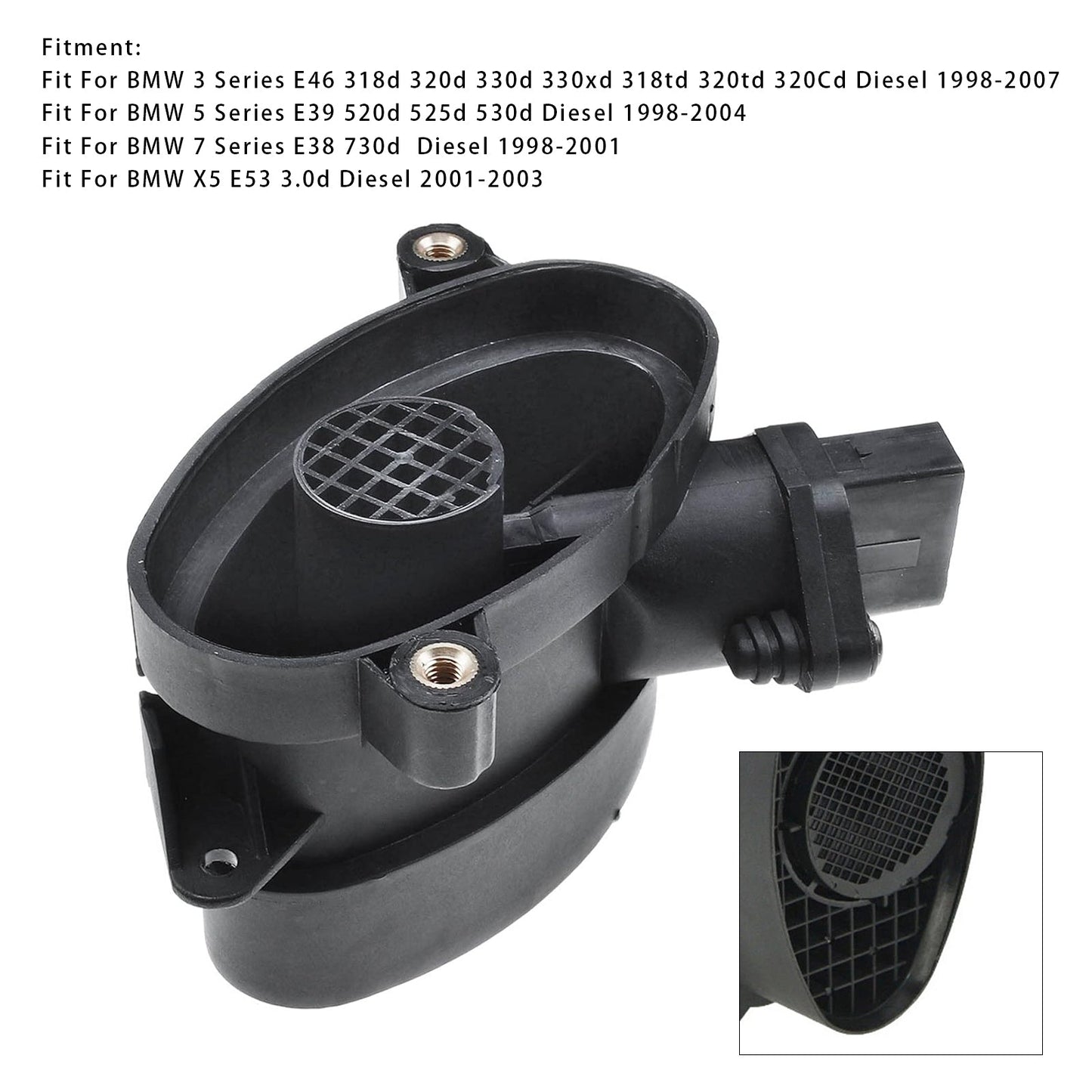 Sensore del misuratore di portata d'aria di massa per BMW E38 E39 E46 E53 98-05 0928400468