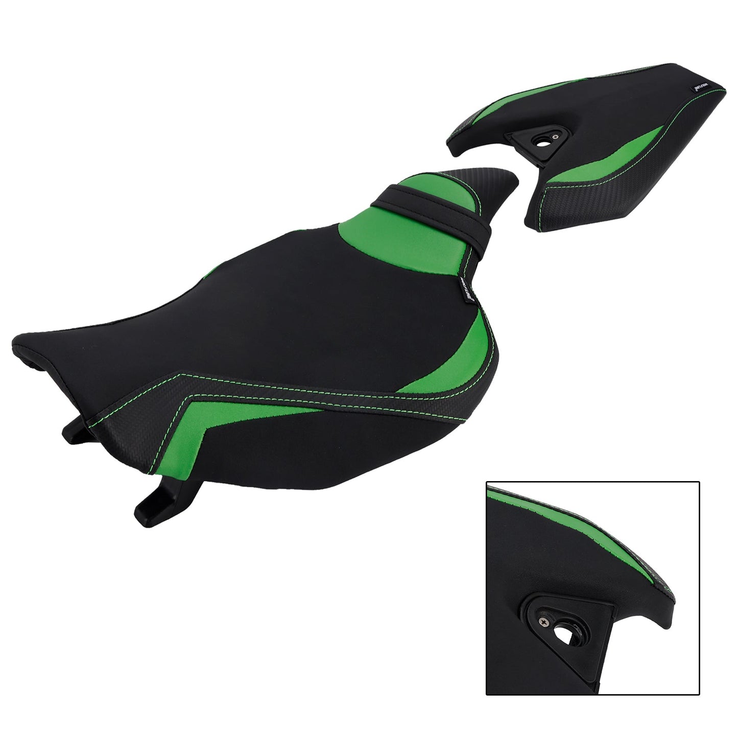 2014-2025 2024 Per Kawasaki Z1000 Parte anteriore inferiore con sedile posteriore conducente passeggero Verde1