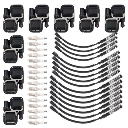 1998-2005 Mercedes Benz CLK320 8x Bobina di accensione + 16x Candela + 16x Set di cavi UF359 0001587303