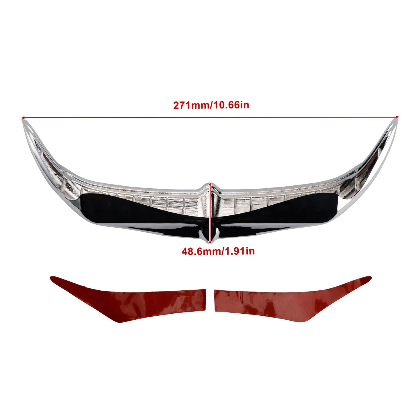 Decorazione decorativa Bat Brow Batwing per Electra Street Glide Trikes 96-13