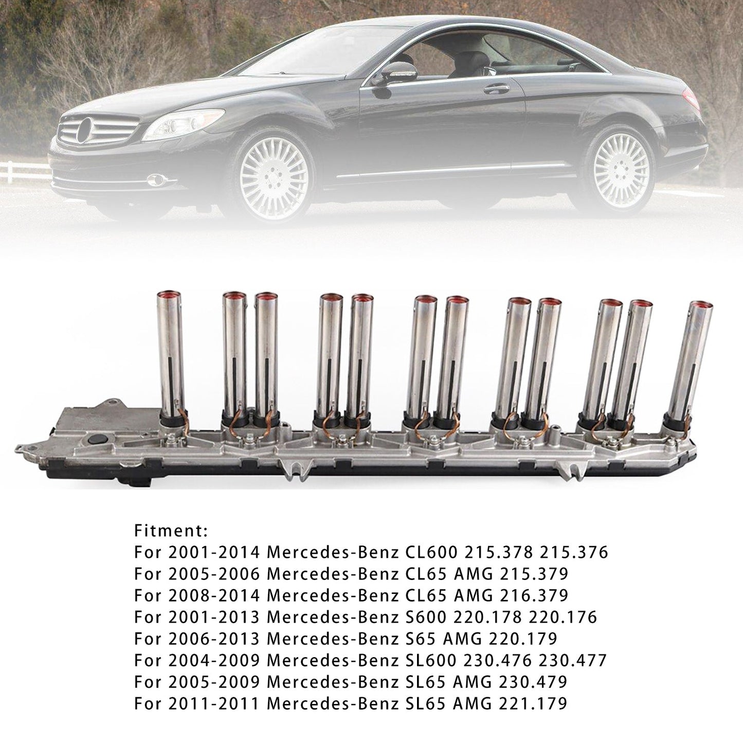 Mercedes-Benz SL65 AMG 230.479 2005-2009 Nuovo connettore per candele di accensione con bobina destra A2751500480