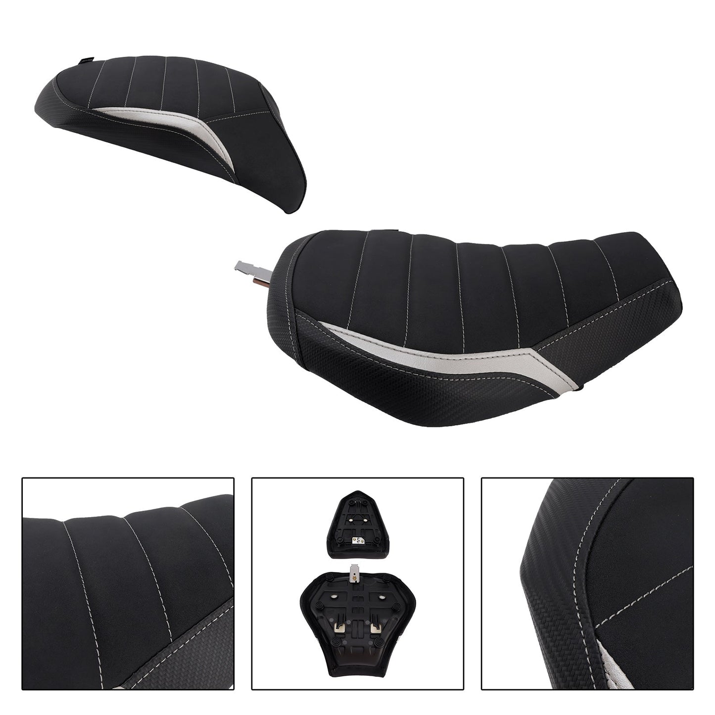 Kit di sedili posteriori grigio per conducente e passeggero per Kawasaki Ninja H2 Sx 2022-2025
