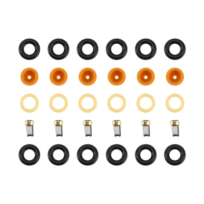 6 pezzi Guarnizione filtro O-ring iniettore carburante adatta per Audi 80 90 100 A4 A6 A8 2.4 2.6 2.8