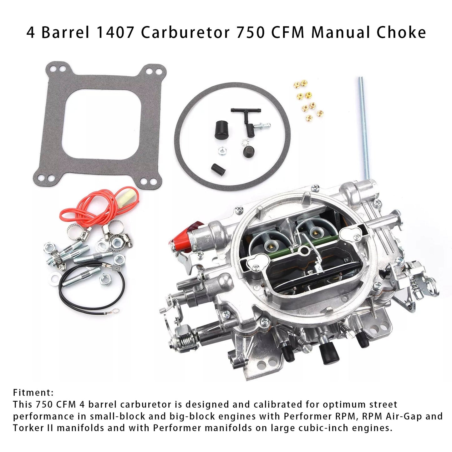 Carburatore 1407 a 4 corpi, 750 CFM, starter manuale