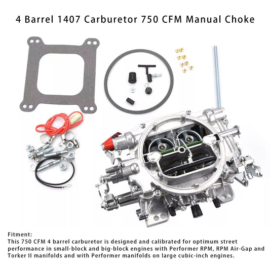 Carburatore 1407 a 4 corpi, 750 CFM, starter manuale