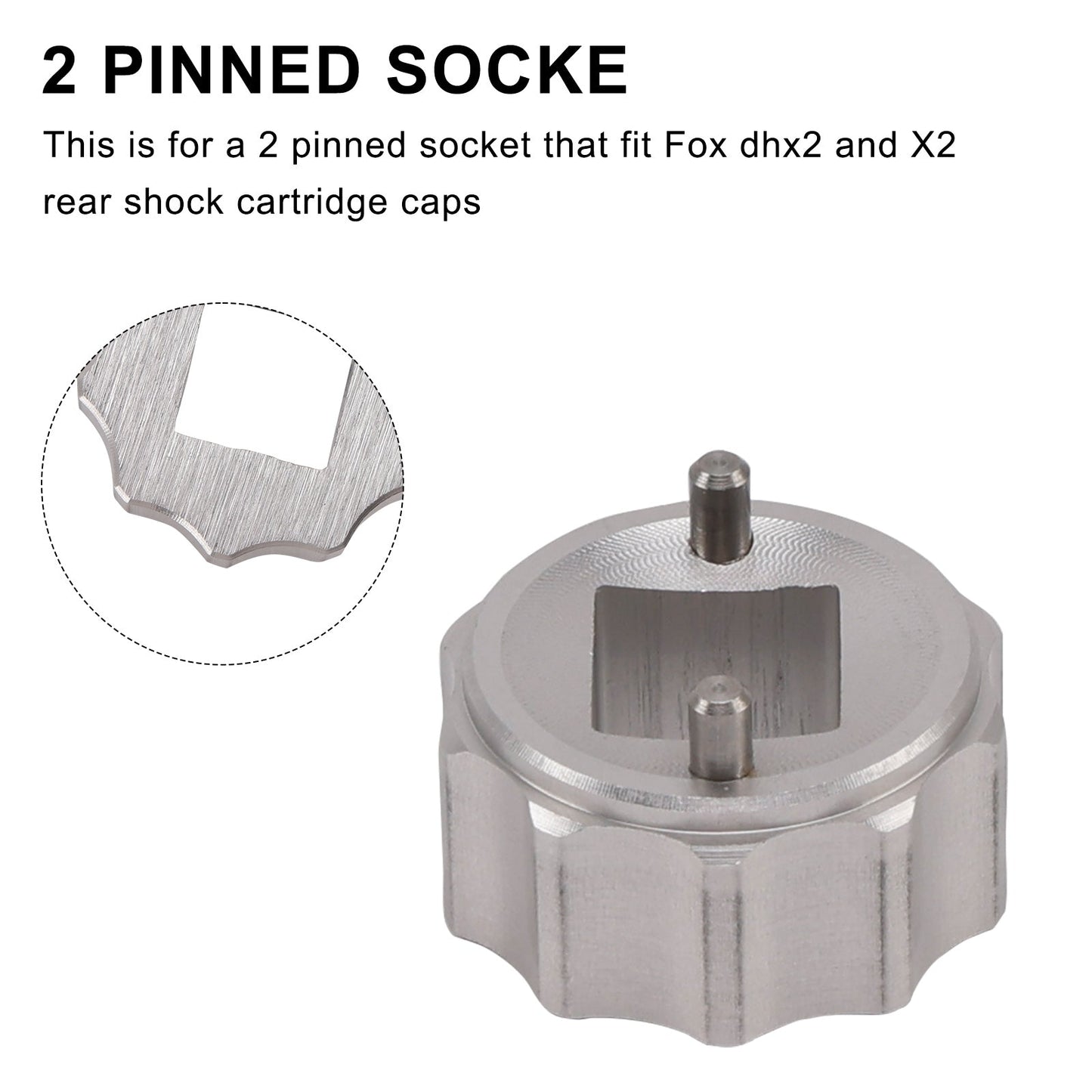 2016-2020 Strumento/presa per tappo cartuccia ammortizzatore a 2 pin #398-00-417 per Fox X2/DHx2