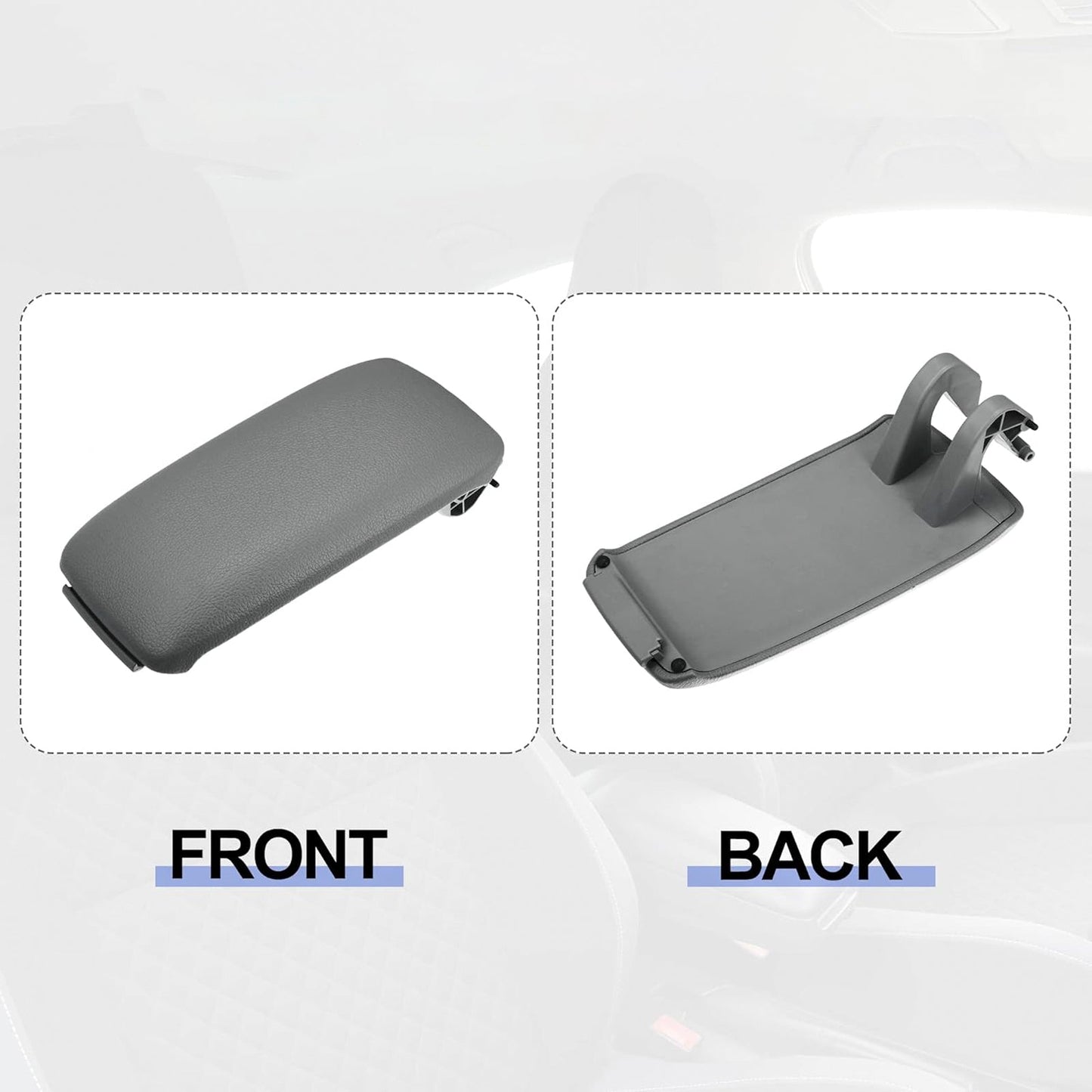 Coperchio della console centrale del bracciolo in pelle grigia Audi A4 B6 B7 2001-2008 8E0864245E