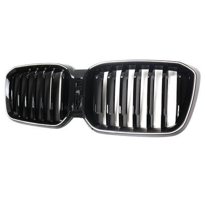 Griglia a rene paraurti anteriore nero lucido BMW X3 G01 X4 G02 2022-2025 con foro per telecamera