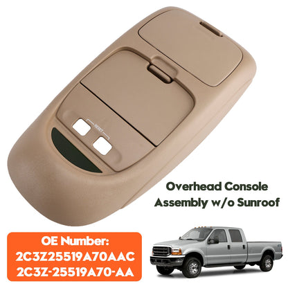 Gruppo console superiore Super Duty Ford F250 F-350 F-450 F-550 2002-2004 senza tettuccio apribile marrone chiaro