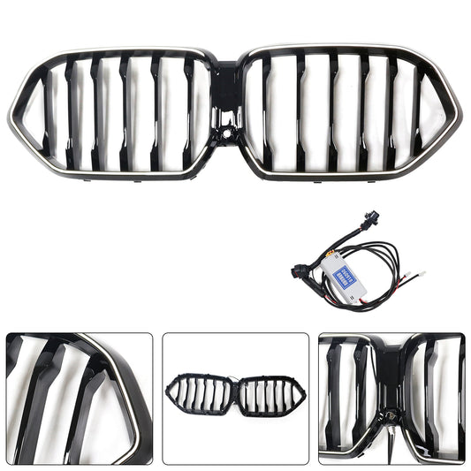 Griglia paraurti anteriore nera BMW X6 G06 M60i 2023-2025 con foro per telecamera