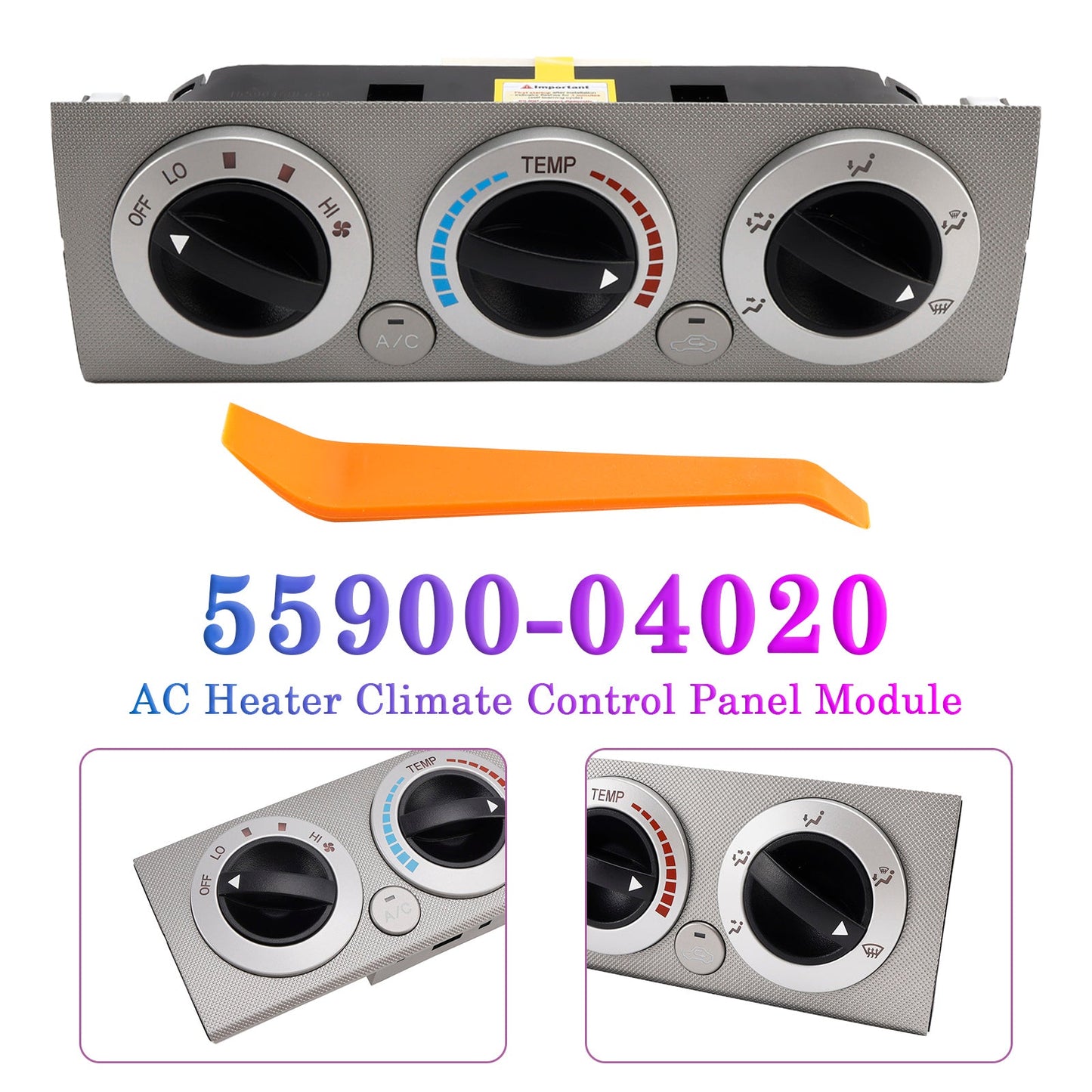 Modulo pannello di controllo climatizzatore/riscaldamento per Toyota Tacoma 2005-2008, codice 55900-04020