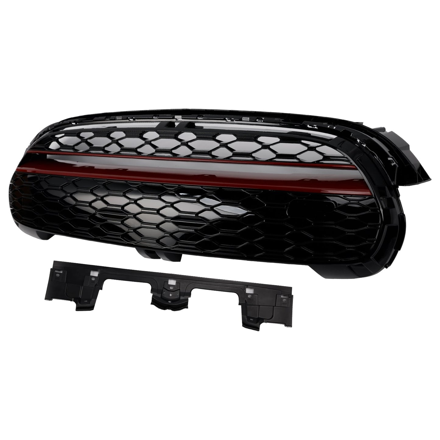 MINI F55 5 porte Hatchback Cooper S, Cooper SD GP-Style dal 2014 in poi, griglia anteriore con finiture rosse e nero lucido