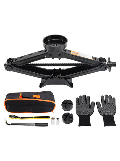 Cric per auto 2,5 T/2500 kg, cric a forbice universale, chiave per tiranti per ruote, per SUV, monovolume