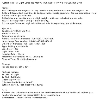 Fanale posteriore sinistro+destro 1JD945095 096 per VW Bora GLI 2006-2011