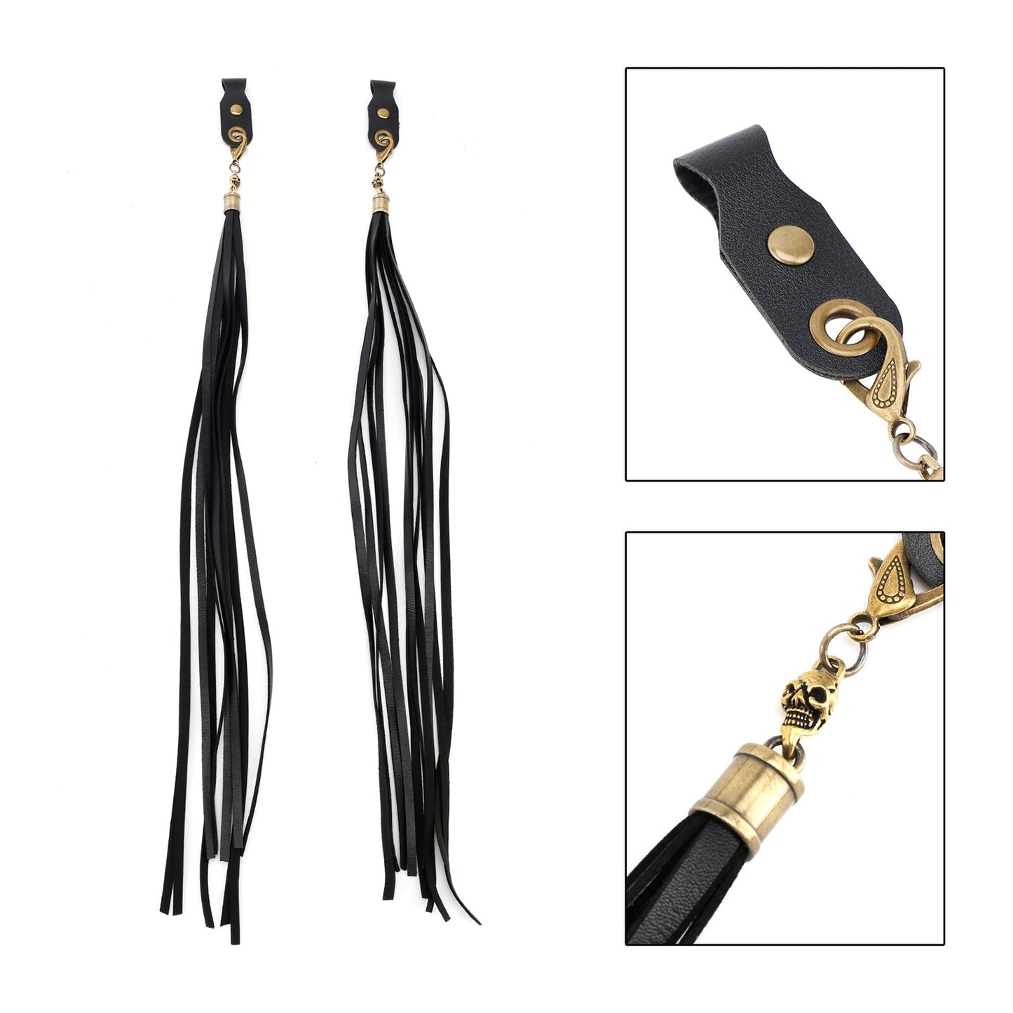 Decorazione leva freno manubrio nappa nera per Dyna Road Glide Road King