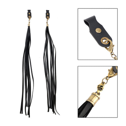 Decorazione leva freno manubrio nappa nera per Dyna Road Glide Road King