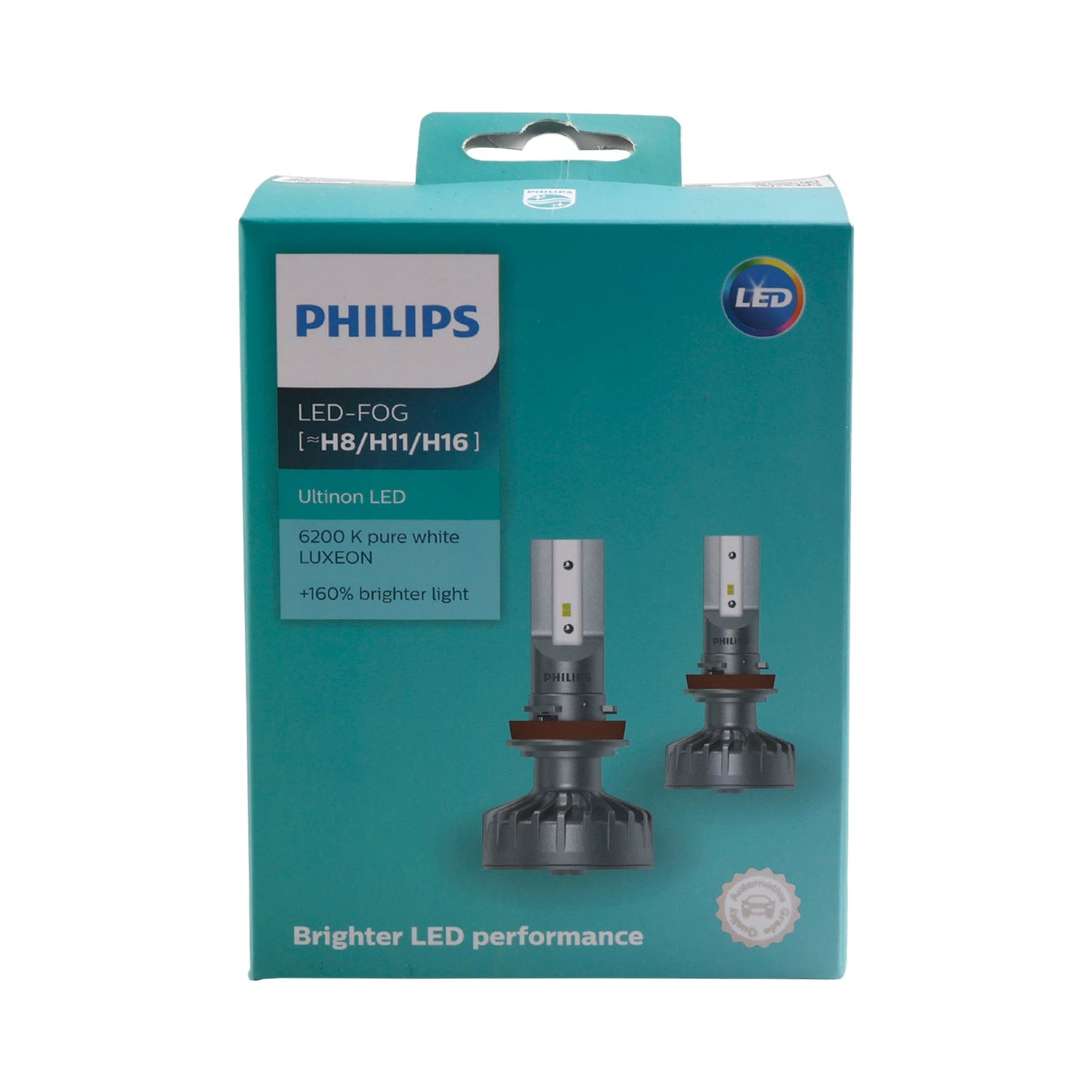 Luce auto LED-FEBBIA Ultinon LED H8/H11/H16 11366UL 12V 10W +160% per PHILIPS