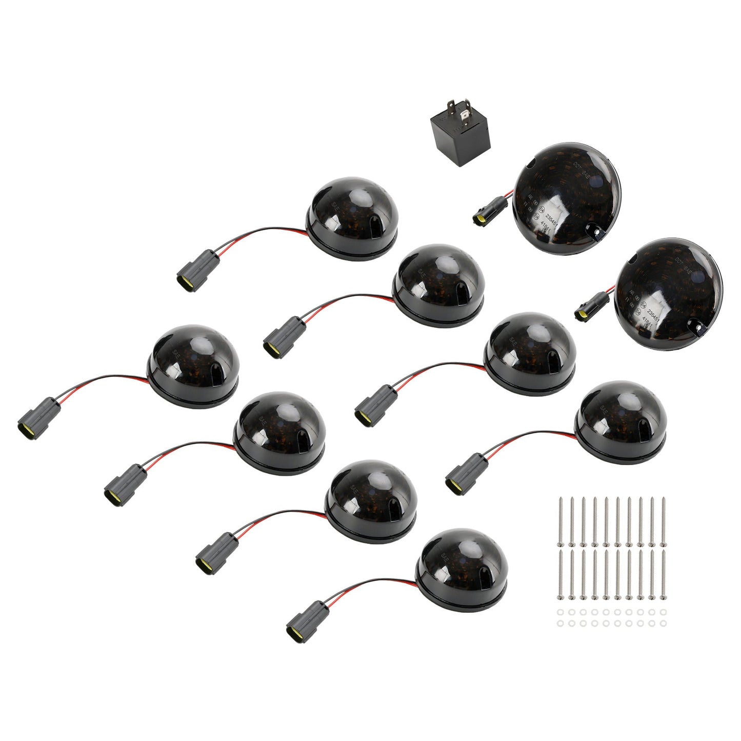 1983-1990 Land Rover Defender 90/110 Smoke LED DRL Kit luci posteriori fendinebbia diurne 10 pezzi