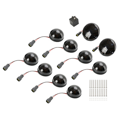 1983-1990 Land Rover Defender 90/110 Smoke LED DRL Kit luci posteriori fendinebbia diurne 10 pezzi