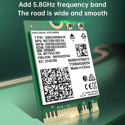 Modulo AX210 Bluetooth 5374Mbps Scheda di rete Gigabit ad alta velocità Supporta WIFI6