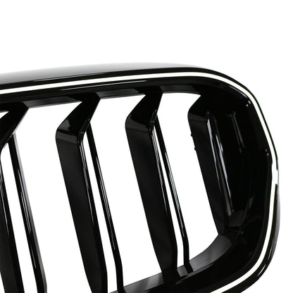 Griglia anteriore a doppio rene nera lucida per BMW Serie 5 G30 G38, adatta ai modelli 2021-2024.