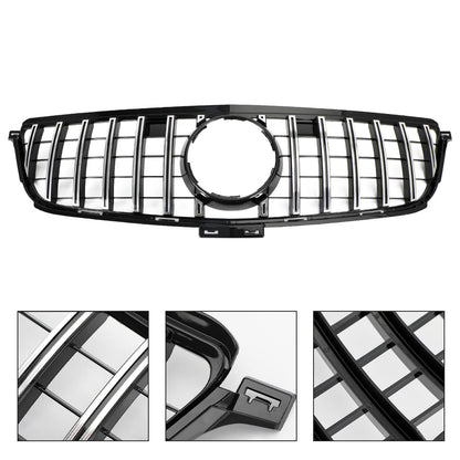 Per Benz W166 2012-2015 ML350 400 550 Griglia anteriore cromata nera stile GTR