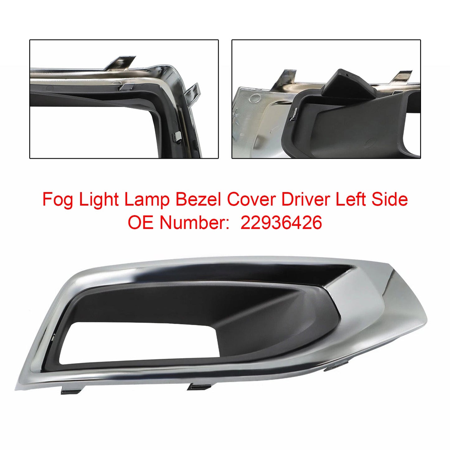 Copertura della cornice della lampada fendinebbia lato guidatore sinistro 22936426 per GMC Yukon 2015-2020