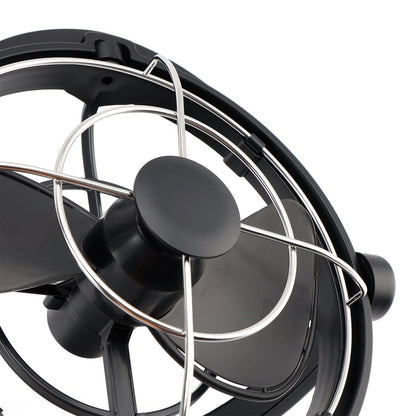 Ventola di ventilazione intelligente a bassa potenza con controllo della temperatura progettata specificamente per ambienti di navi e camper 12 V/24 V nera