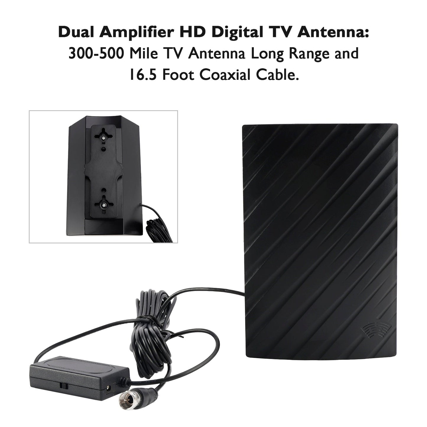 Antenna TV per interni ed esterni con doppio amplificatore Antenna TV DVB-T2 per la casa