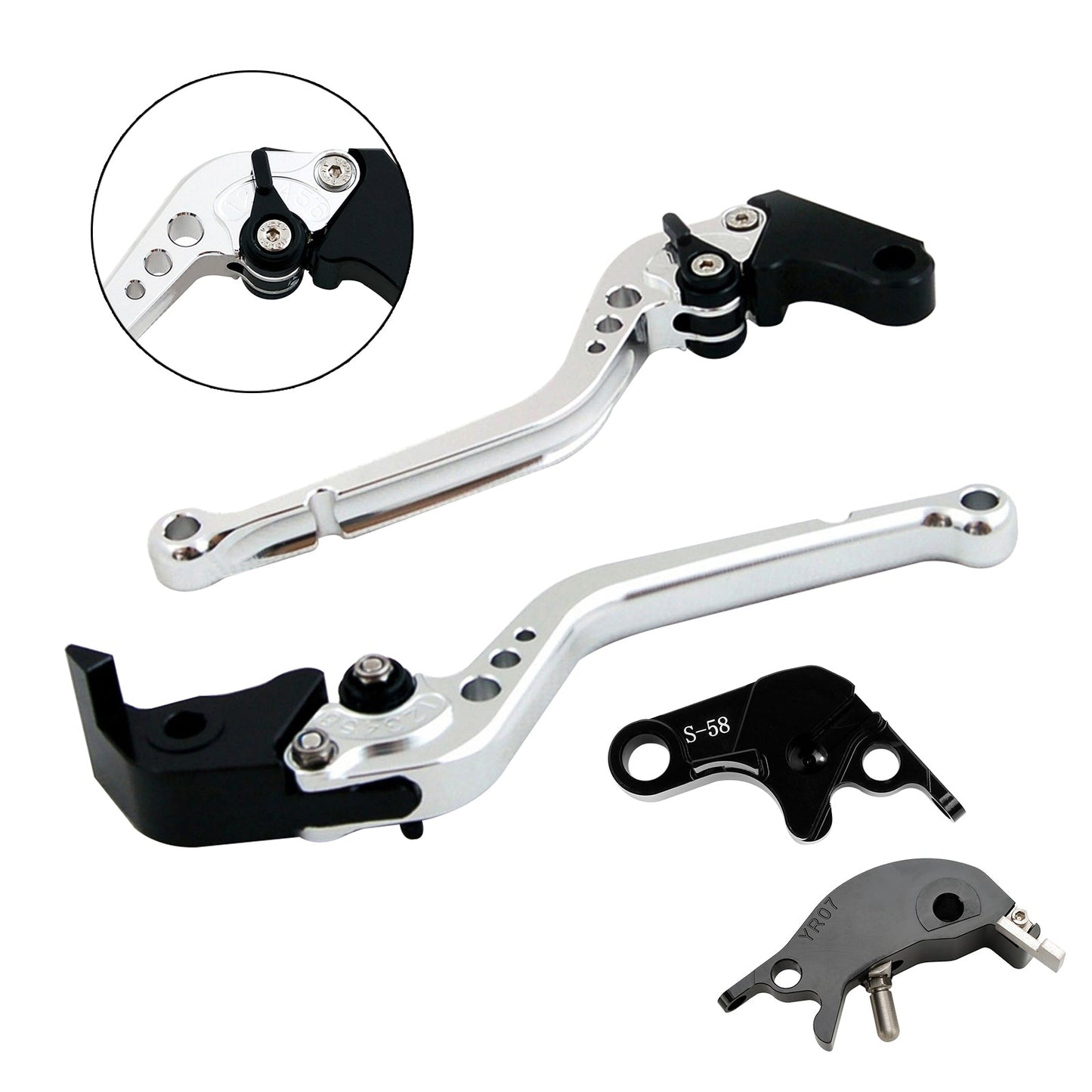 Leva frizione freno lunga adatta per YAMAHA YZF R7 MT-10/SP FZ-10/SP 2022-23