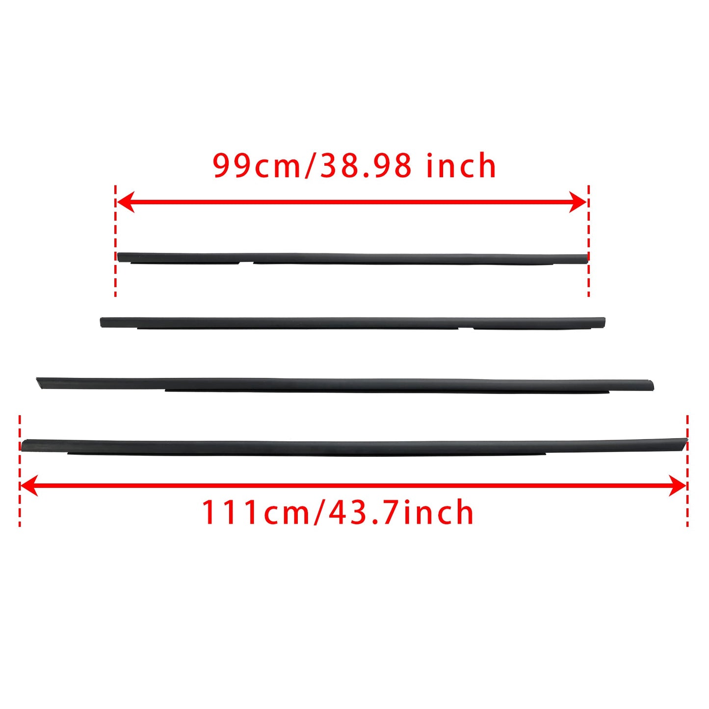 Guarnizione per finestrino Honda Civic 2001-2005 4 pezzi 72410S5A003