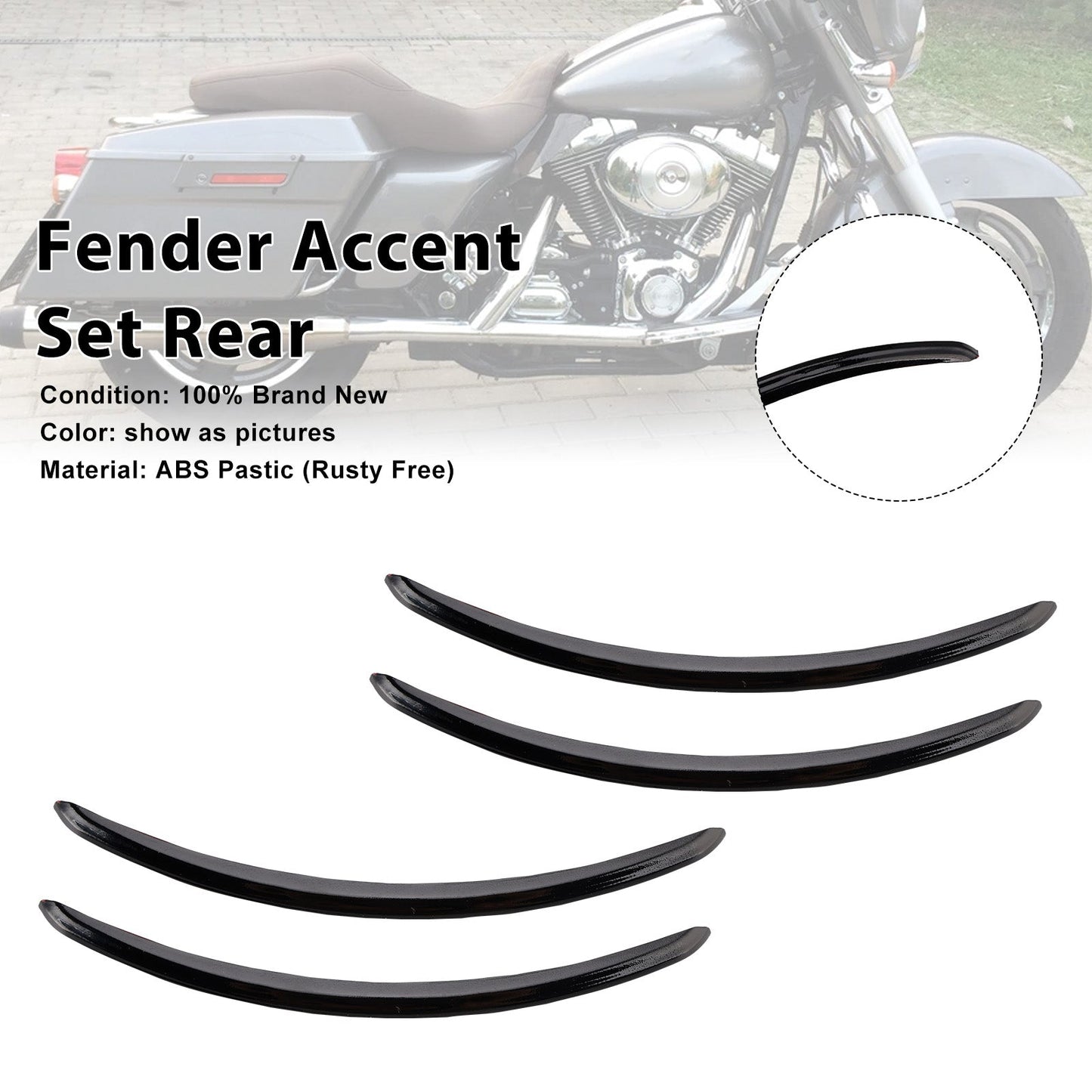 Kit di finiture per parafango posteriore per FLHX Street Glide 2006-2013