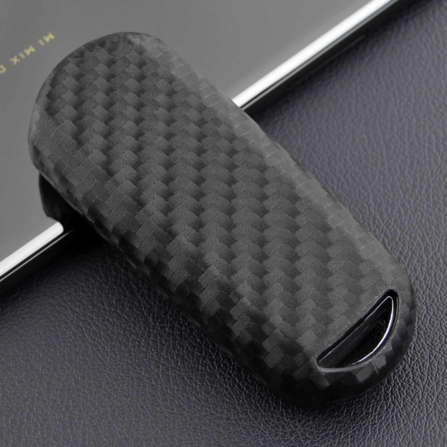 Custodia in silicone e pelle per chiave auto con fibbia per Mazda