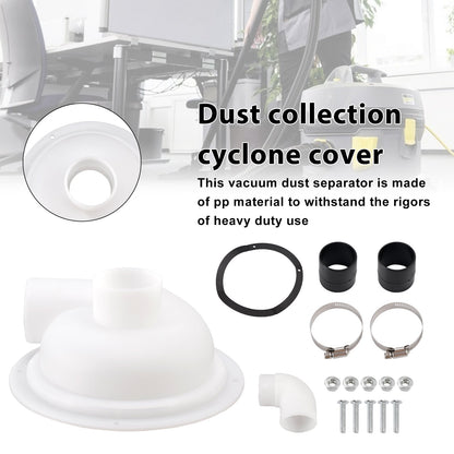 Coperchio separatore ciclonico per polvere Accessorio per aspirapolvere per truciolato Aspirapolvere per gesso Separatore di polvere Accessorio per aspirapolvere