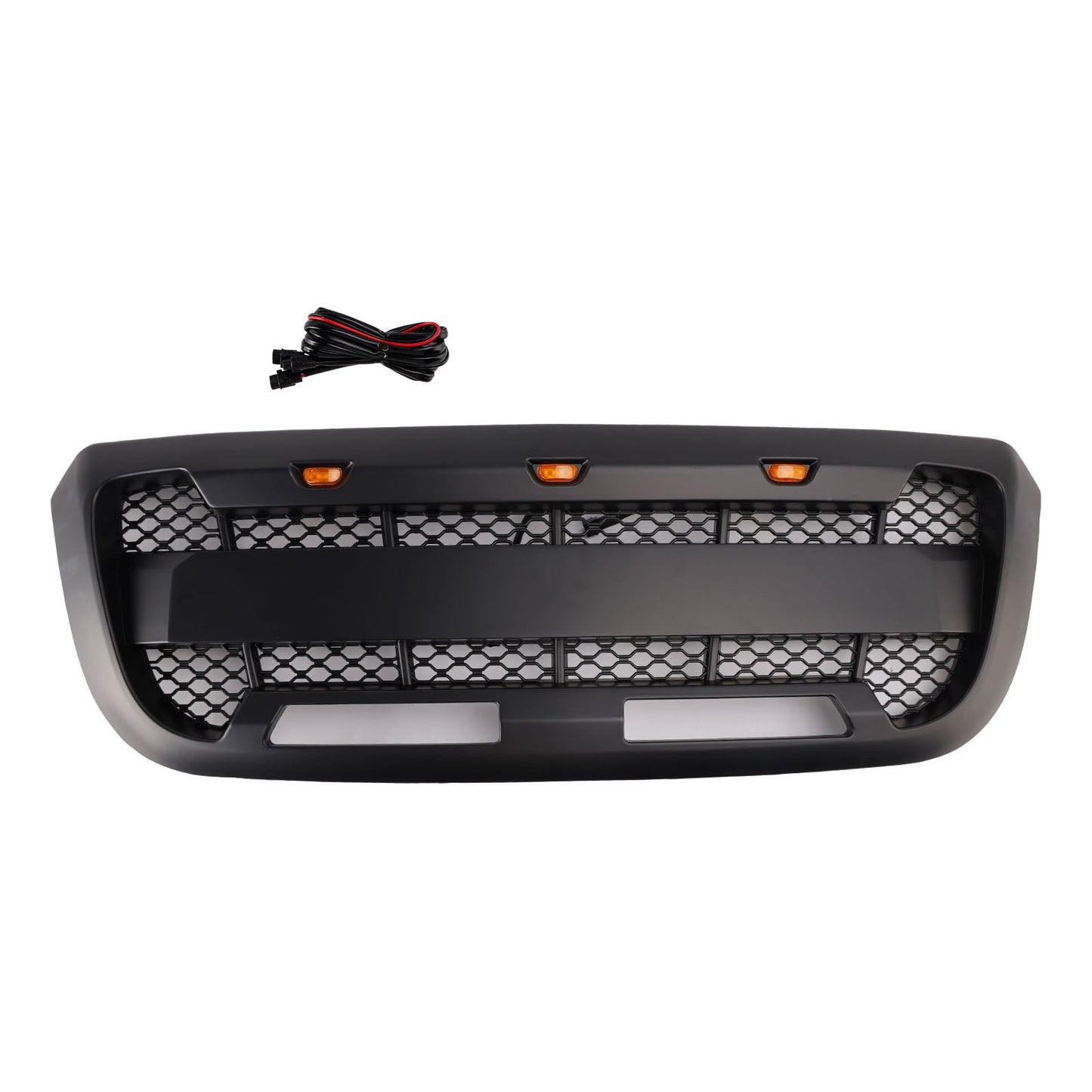 Griglia paraurti anteriore nera opaca con luce LED per Ford Ranger 2004-2011.