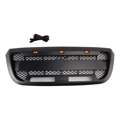Griglia paraurti anteriore nera opaca con luce LED per Ford Ranger 2004-2011.