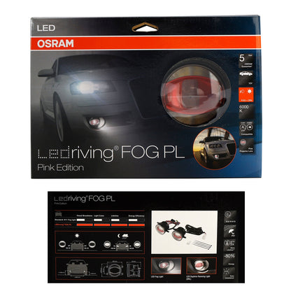 Luce auto Ledtiving FOG DRL Pink Edition 90MM 6000K per OSRAM