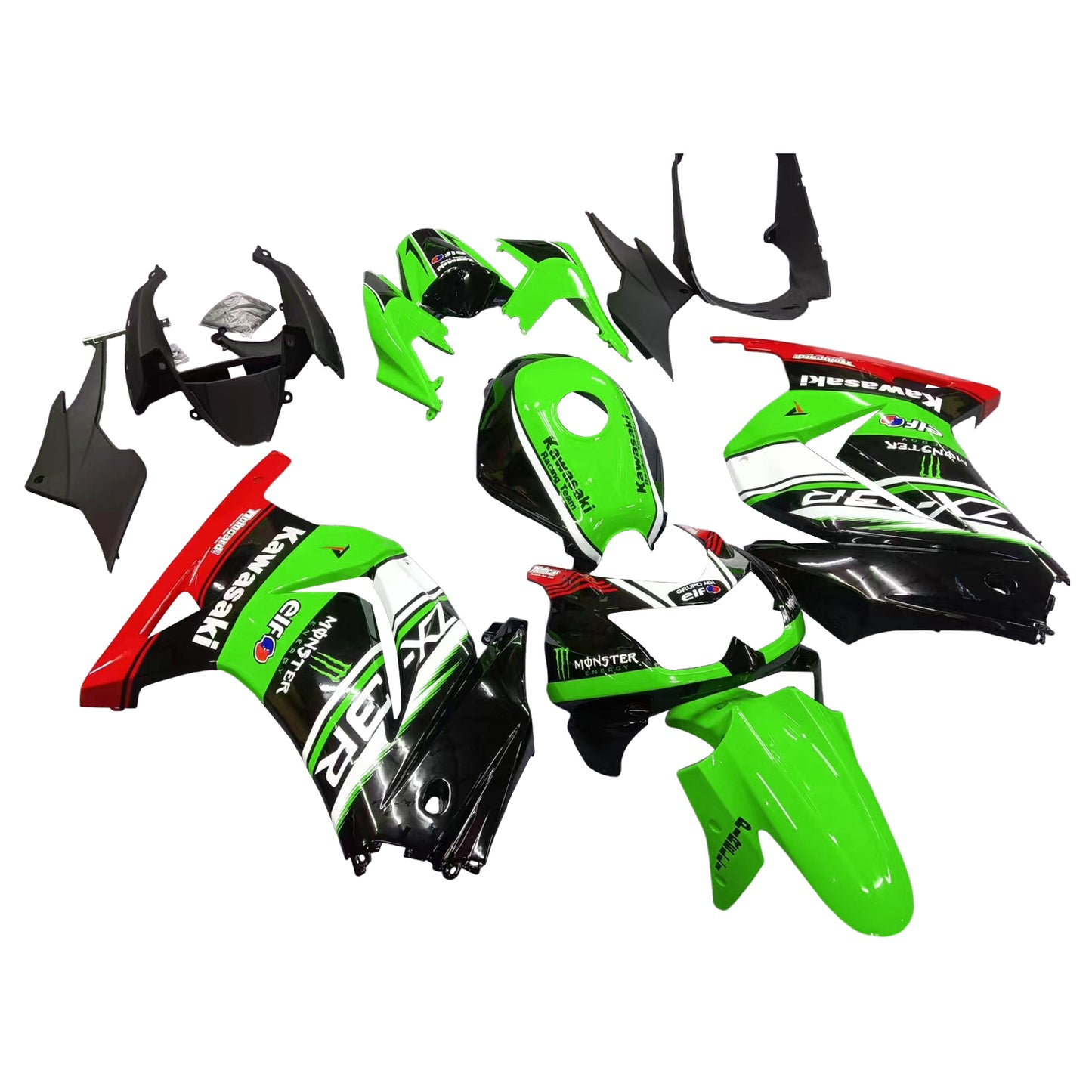 2008-2012  Kawasaki EX250 Ninja250R  Kit di carenatura a iniezione ABS di plastica adatta